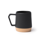 Tasse en céramique finition mate avec anse géométrique 320 ml couleur noir deuxième vue