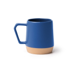 Tasse en céramique finition mate avec anse géométrique 320 ml couleur bleu deuxième vue