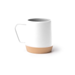 Tasse en céramique finition mate avec anse géométrique 320 ml couleur blanc deuxième vue