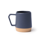 Tasse en céramique finition mate avec anse géométrique 320 ml couleur bleu marine deuxième vue