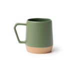 Tasse en céramique finition mate avec anse géométrique 320 ml couleur vert pastel deuxième vue
