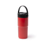 Mug isotherme en acier inoxydable avec paille et bec verseur 600 ml couleur blanc première vue d'usage