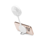 Ventilateur à main avec anneau magnétique et 3 vitesses couleur blanc vue détaillée 1