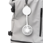 Ventilateur à main avec anneau magnétique et 3 vitesses couleur blanc vue détaillée 4