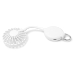 Ventilateur à main avec anneau magnétique et 3 vitesses couleur blanc vue détaillée 6