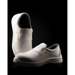 Chaussures de travail en microfibre textile avec élastique Roly Salt couleur blanc vue détaillée 2