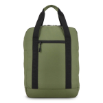 Sac à dos pour ordinateur en RPET avec bandes réfléchissantes 15,6'' couleur vert olive