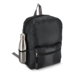 Sac à dos pliable léger avec poche avant et filet latéral 16 L couleur noir deuxième vue