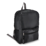 Sac à dos pliable léger avec poche avant et filet latéral 16 L couleur noir quatrière vue