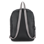 Sac à dos pliable léger avec poche avant et filet latéral 16 L couleur noir cinquième vue