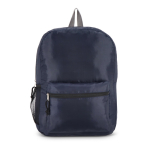 Sac à dos pliable léger avec poche avant et filet latéral 16 L couleur bleu foncé