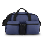 Sac de sport en PET recyclé avec double poche frontale 25 L couleur bleu foncé