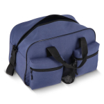 Sac de sport en PET recyclé avec double poche frontale 25 L couleur bleu foncé troisième vue