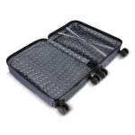 Valise cabine 20 pouces avec roues pivotantes à 360° couleur bleu foncé quatrière vue