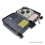 Valise cabine 20 pouces avec roues pivotantes à 360° couleur bleu foncé cinquième vue