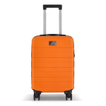 Valise cabine 18 pouces avec 4 roues pivotantes et support téléphone couleur orange