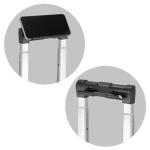 Valise cabine 18 pouces avec 4 roues pivotantes et support téléphone couleur bleu foncé septième vue