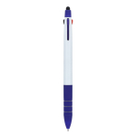 Stylo 3 couleurs avec stylet tactile et grip antidérapant couleur bleu foncé quatrière vue
