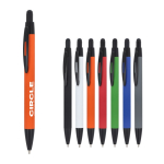 Stylo en aluminium recyclé au toucher doux, encre bleue