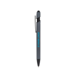 Stylo en aluminium recyclé au toucher doux avec stylet, encre bleue vue principale