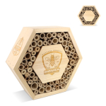 Ruche hexagonale en bois FSC pour abeilles solitaires