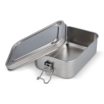 Boîte repas en acier inoxydable avec couvercle hermétique anti-fuite couleur argenté deuxième vue