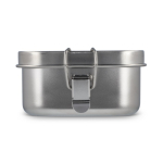 Boîte repas en acier inoxydable avec couvercle hermétique anti-fuite couleur argenté quatrière vue