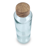 Bouteille en verre recyclé fabriquée en Europe, bouchon en bois 650 ml couleur transparent sixième vue