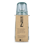 Carafe avec bouchon métallique et verre assorti 1 L couleur transparent troisième vue