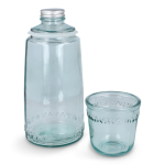 Carafe avec bouchon métallique et verre assorti 1 L couleur transparent cinquième vue