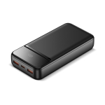 Batterie externe compacte avec charge rapide et écran LED 20 000 mAh couleur noir