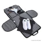 Sac pliable avec housse pour vêtements et double poignée couleur bleu foncé huitième vue