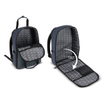 Sac à dos idéal pour les voyages avec sangle pour valise et poignées couleur bleu foncé cinquième vue