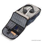 Sac à dos idéal pour les voyages avec sangle pour valise et poignées couleur bleu foncé sixième vue