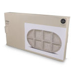 Plateau en céramique artisanale à motif moucheté Sagaform couleur beige cinquième vue