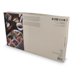 Plateau en céramique artisanale à motif moucheté Sagaform couleur beige sixième vue