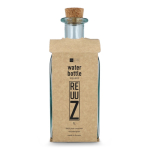 Bouteille carrée en verre avec bouchon anti-goutte 1 L couleur transparent deuxième vue