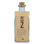 Bouteille carrée en verre avec bouchon anti-goutte 1 L couleur transparent troisième vue