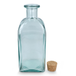 Bouteille carrée en verre avec bouchon anti-goutte 1 L couleur transparent cinquième vue