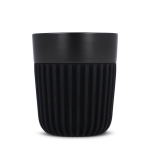 Tasse fabriquée en Europe avec housse en silicone noir, 280 ml couleur noir deuxième vue