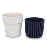 Tasse en porcelaine fabriquée en Europe avec housse isolante, 280 ml couleur bleu foncé troisième vue