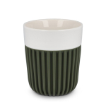 Tasse en porcelaine fabriquée en Europe avec housse isolante, 280 ml couleur vert militaire