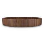 Plateau bicolore en bois certifié avec anses intégrées couleur marron deuxième vue