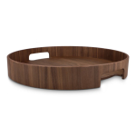 Plateau bicolore en bois certifié avec anses intégrées couleur marron cinquième vue