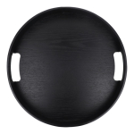 Plateau bicolore en bois certifié avec anses intégrées couleur noir quatrière vue