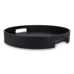 Plateau bicolore en bois certifié avec anses intégrées couleur noir cinquième vue