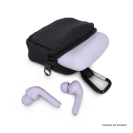 Étui pour écouteurs avec mousqueton et fermeture éclair couleur noir quatrière vue