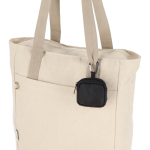 Étui pour écouteurs avec mousqueton et fermeture éclair couleur noir cinquième vue