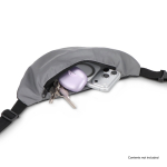 Sac banane en polyester résistant à l´eau avec une sangle ajustable couleur gris cinquième vue
