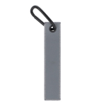 Étiquette réfléchissante en plastique pour bagage avec mousqueton couleur gris deuxième vue